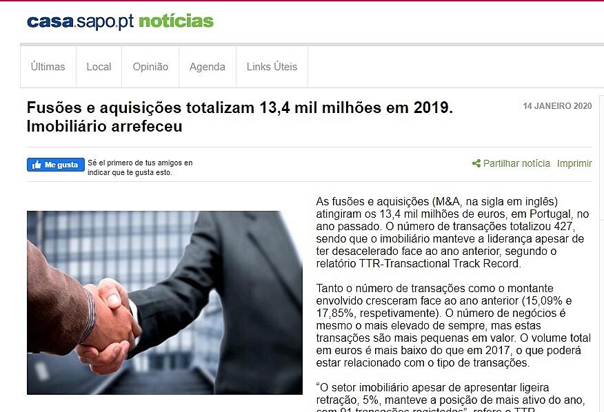 Fuses e aquisies totalizam 13,4 mil milhes em 2019. Imobilirio arrefeceu